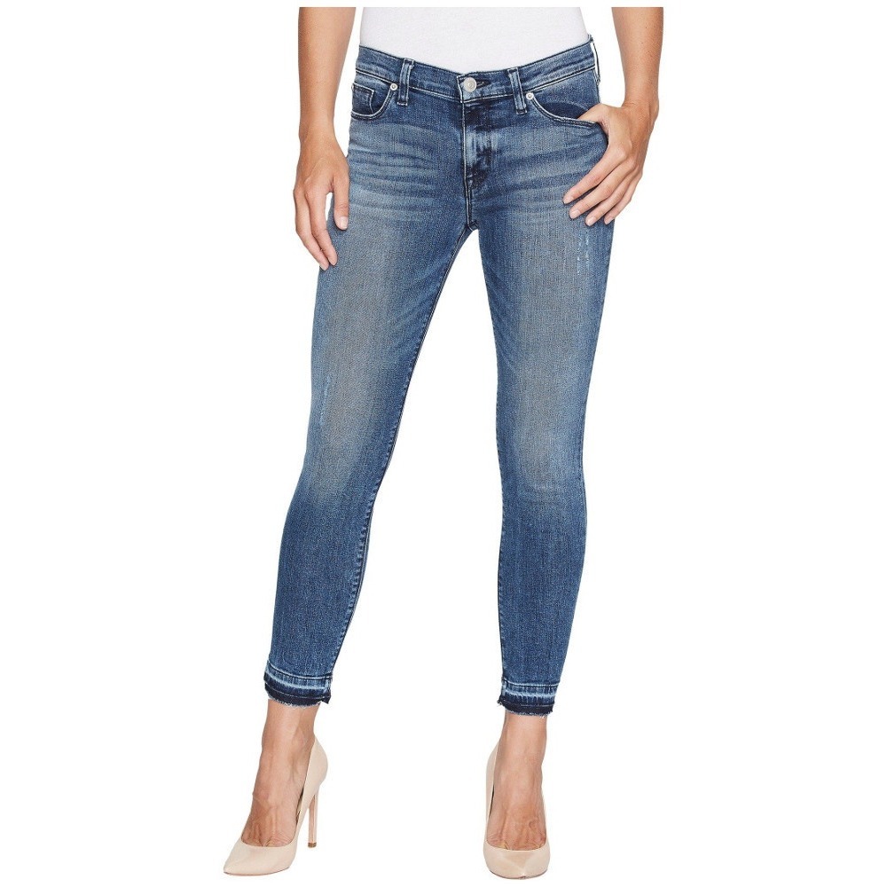 Hudson Nico Mid-Rise Ankle Super Skinny Released Hem Jeans 32 Instant Crush Blue